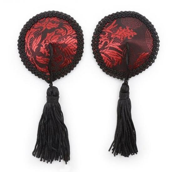 מדבקות סקסיות לפטמות דגם יפני שחור אדום