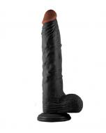 דילדו ריאליסטי ענק  24 ס"מ סייבר סקין "Agustus" בצבע שחור