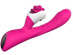 ויברטור מעולה לנקודת הג' ולעינוג אוראלי שלא נגמר , עשוי סיליקון רפואי, נטען,  