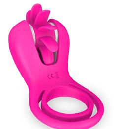 טבעת רטט סופר מפנקת לגירוי אוראלי חזק ומענג, בעלת 10 מצבי ליקוק מסיליקון רפואי, שקטה ועמידה למים Koa