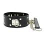 קולר שחור עם רצועה "DRUGI"