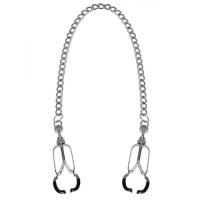 מצבטי פטמות באורך 7.6 ס"מ מקצועיים עם שרשרת עבה באורך 30 ס"מ , הניתנת לניתוק  PALLAS