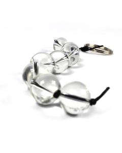 חרוזים אנאלים מיוחדים עשויי זכוכית מחוסמת בקוטר 2.5 אורך 14