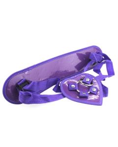 רצועת סטראפאון חזקה עם שתי טבעות מתכת, מעור עם תמיכה לגב "Selene" 