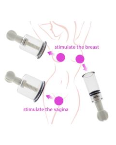 זוג מגדילי ומבליטי פטמות מקצועים המתאימים גם לגירוי והבלטה של ואגינה קוטר 7 ס"מ