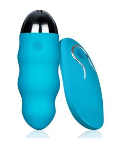 ביצת רטט אל-חוטית מסיליקון רפואי בגודל של 8 ס"מ ורוחב 3 ס"מ בעלת 20 מהירויות שונות "ENKI"