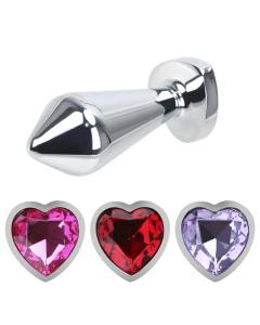  Nerius פלאג מפלדת על חלד 8 ס"מ אורך עם אבן סוורובסקי