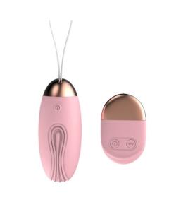  ביצת רטט מסיליקון רפואי עם שלט אלחוטי עובדת על 2 בטריות אצבע , בעלת 10 מצבי רטט  Shinda 