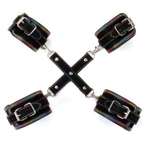 סט קשירות צבעוני וחלזק לתנוחות מגוונות Hogtie Style